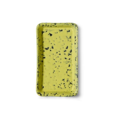 Piatto per dolcetti 70s ceramics ceramica giallo / 7,7 x 13,6 cm - HK LIVING