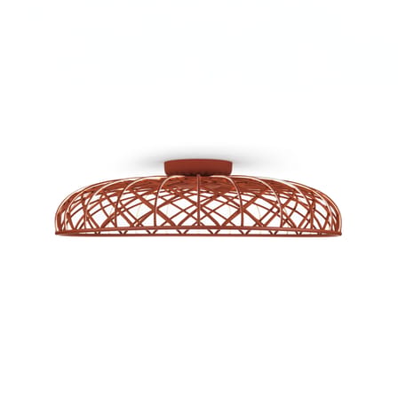 Plafonnier Skynest C LED tissu rouge / Ø 90,4 cm - Tissu polyester récyclé - Flos