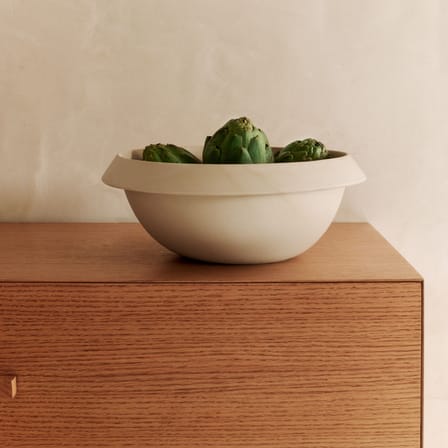 Salatschüssel Erena keramik beige / Ø 31.5 x H 12 cm - Ferm Living