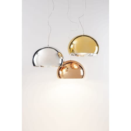 Suspension FL/Y Small plastique argent métal / Ø 38 cm - Métallisée - Kartell
