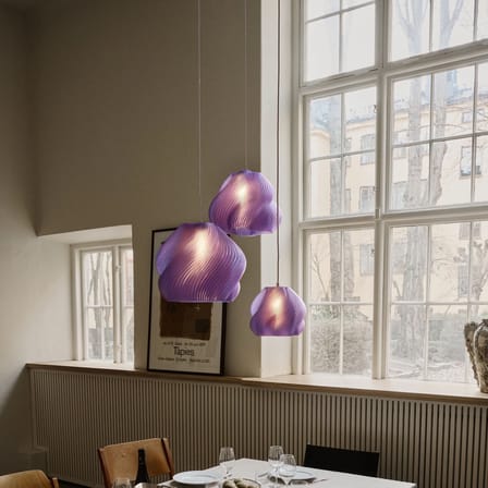 Suspension Soft Serve 02 violet / Ø 31 x H 25 cm - CRÈME ATELIER