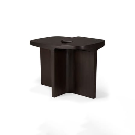 Table d'appoint Brutalist bois marron / 60 x 40 x H 45 cm - Ethnicraft