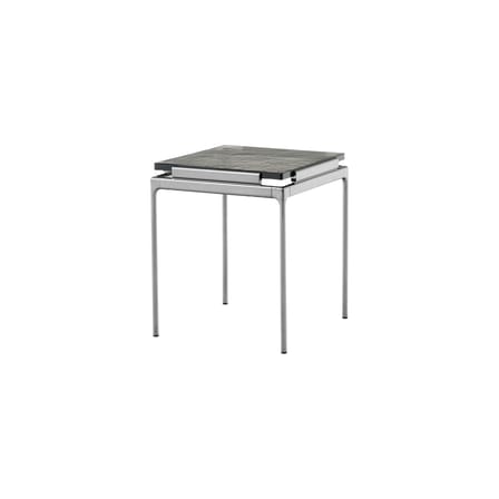 Table d'appoint Sett LN11 verre noir / 40 x 40 x H 46 cm - &tradition