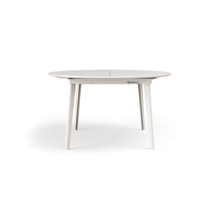 Table ronde Plus4 métal blanc / L 138-198 cm - 6 à 10 personnes - Emu