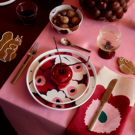 Assiette à dessert Unikko céramique violet / Ø 20 cm - Marimekko