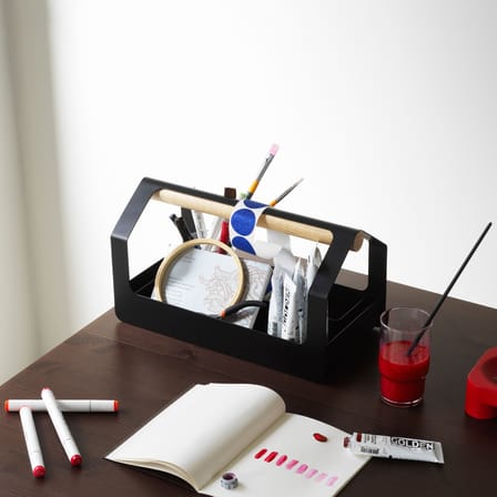 Bac de rangement Haus Toolbox métal noir / 36 x 18 cm - Normann Copenhagen