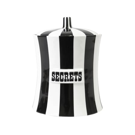Vice - SECRETS Box ceramic black / Porcelain - Ø 16 x H 20 cm - Jonathan Adler