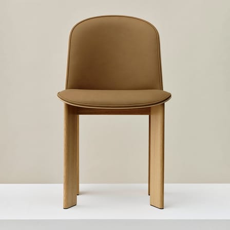 Chaise rembourrée Chisel 65 / Rembourrage cuir - Hay