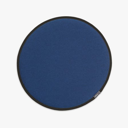 Coussin d'assise Seat Dots tissu bleu / Ø 38 cm - Réversible - Vitra