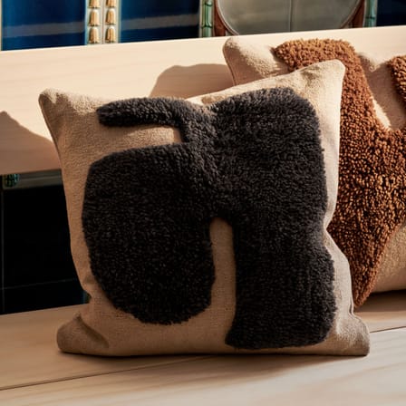 Coussin Lay tissu marron beige / 50 x 50 cm - Ferm Living