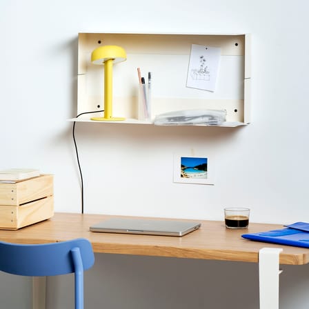 Étagère Pli Floating métal bleu / 60 x 20 cm - TIPTOE