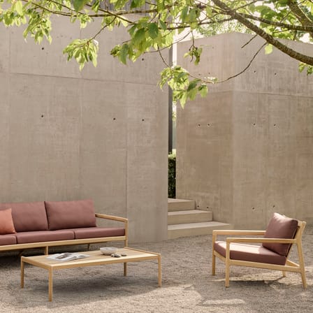 Fauteuil rembourré Jack Outdoor / Teck - Ethnicraft