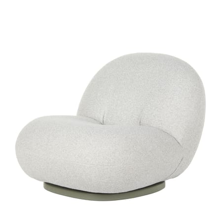 Fauteuil pivotant Pacha OUTDOOR tissu blanc beige / Pierre Paulin, 1975 - Gubi