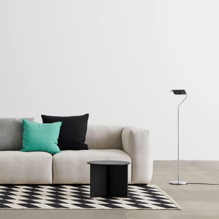 Lampadaire Apex métal rose / Liseuse orientable - H 110 cm - Hay