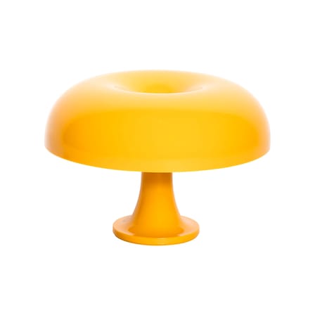 Lampe de table Nessino plastique jaune / Ø 32 x H 23 cm - Réédition 1960s - Artemide