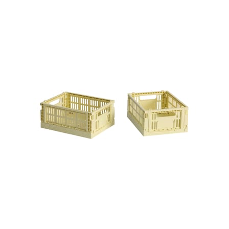 Lot de 2 paniers Colour Crate MINI plastique jaune / 17 x 13 cm - Recyclé - Hay