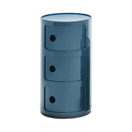 Rangement Componibili bleu / 3 tiroirs - H 58 cm - Anna Castelli Ferrieri, 1968 - Kartell