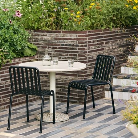 Palissade Stacking chair metal grey black R & E Bouroullec - Hay