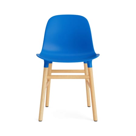 Stuhl Form plastikmaterial blau / Beine aus Eiche - Normann Copenhagen