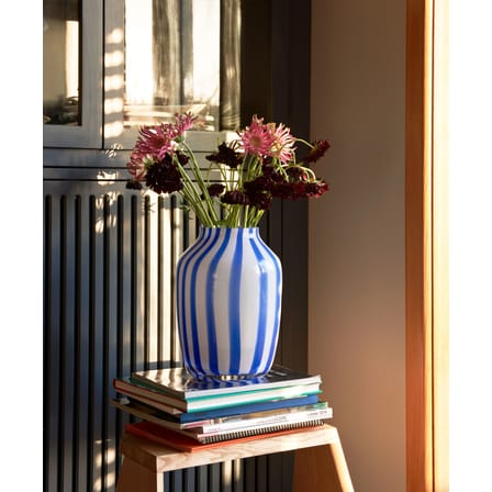 Vase Juice verre bleu / Haut - Ø 20 x H 28 cm - Hay