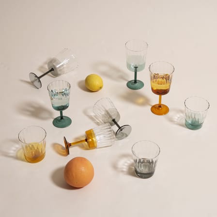 1001 Nuits Wine glass glass blue / Blown glass - Maison Sarah Lavoine
