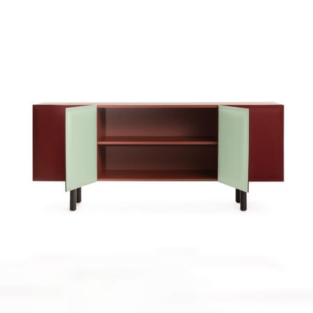 Buffet Tacito rouge / L 180 x H 77 cm - Portes en feutre - Magis