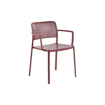 Fauteuil de repas empilable Audrey plastique rouge - Kartell