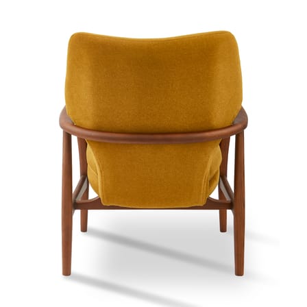 Fauteuil rembourré Peggy tissu jaune - POLSPOTTEN