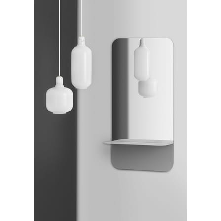 Wandspiegel Horizon   Vertical metall glas weiß / Regal - L 40 x H 80 cm - Normann Copenhagen
