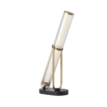 Lampe de table Frechin LED verre blanc / H 65 cm - marbre - DCW éditions