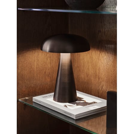Lampe sans fil rechargeable Como SC53 LED marron métal / H 21 cm - &tradition