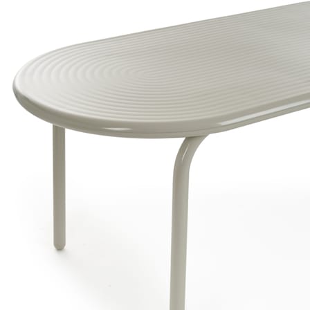Groove Oval table metal beige / 186 x 86 cm - Tom Dixon
