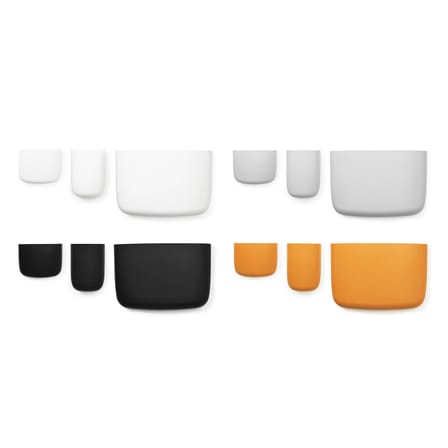 Rangement mural Pocket 3 plastique noir / L 10 x H 14 cm - Normann Copenhagen