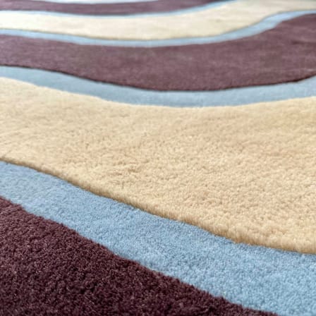 Waves Rug textile multicoloured / 200 x 200 cm - Hand-tufted - COLORTHERAPIS