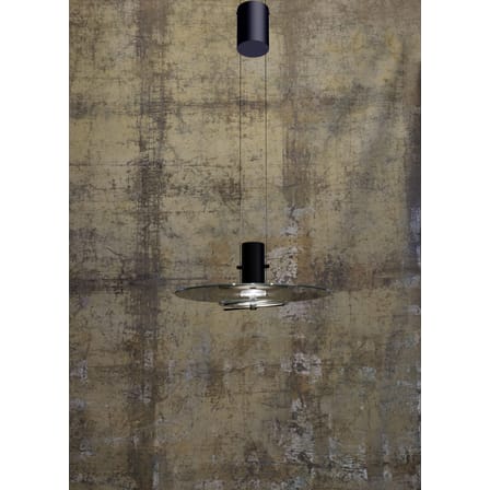 Suspension Delumina verre gris noir / Ø 40 cm / Intensité & couleur réglable - DCW éditions