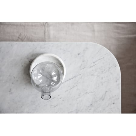 Table basse FLY marbre blanc bois naturel / Marbre - 120 x 60 cm - &tradition
