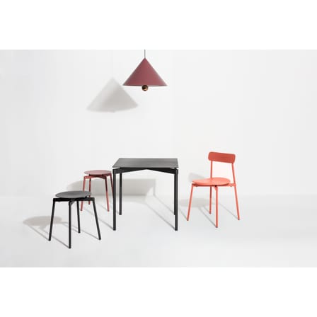Tabouret empilable Fromme métal noir / Aluminium - Petite Friture