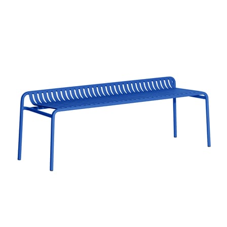 Banc Week-End métal bleu / Aluminium - L 156 cm - Petite Friture