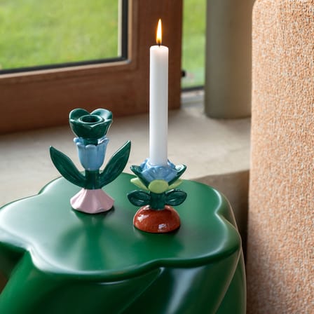 Bougeoir Blume Medium céramique / Peint à la main - & klevering