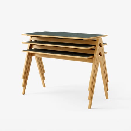 Bureau Daystak RD2 bois vert / Robin Day, 1951 - L 122 x Prof. 61 cm - &tradition