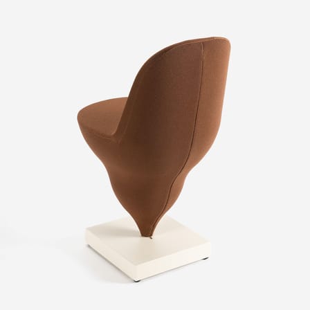 Chaise rembourrée Gelato tissu marron - Moustache