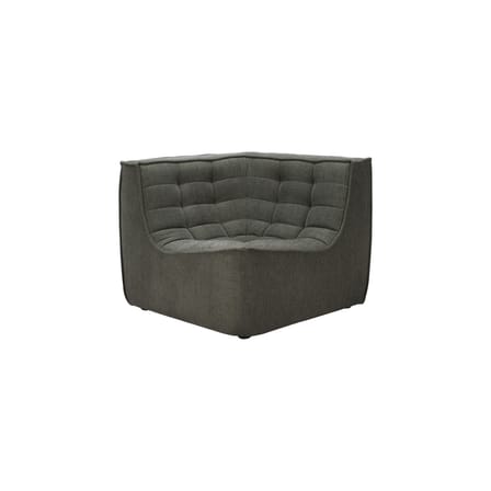 Canapé modulable N701 tissu vert / Module d'angle carré 90° - Ethnicraft