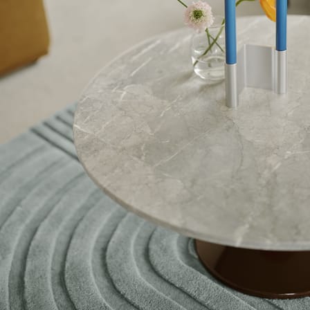 Couchtisch Midst marmor rot / Ø 90 cm - Marmor - Muuto