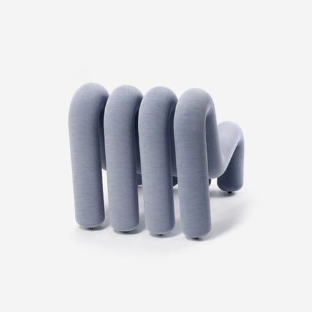Fauteuil rembourré Extra Bold Sofa tissu bleu / Canapé modulable - L 72 cm (4 tubes) - Moustache