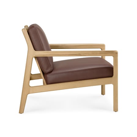 Fauteuil rembourré Jack Indoor cuir Burgundy - Ethnicraft