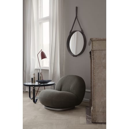Fauteuil rembourré Pacha tissu blanc / Pierre Paulin - Réédition 1975 - Gubi