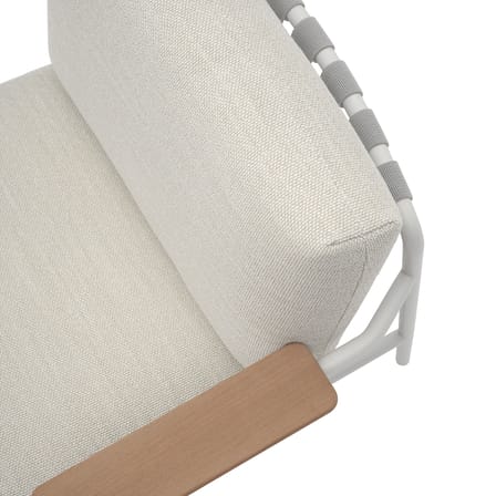 Fauteuil rembourré Settle tissu blanc - Muuto