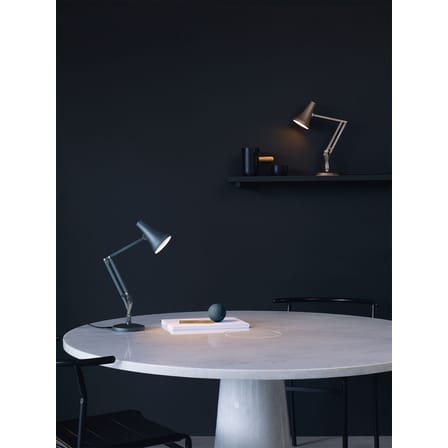 Lampe de table 90 Mini Mini LED métal bleu gris / Branchement secteur ou USB - Anglepoise