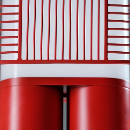 Lampe de table Yasuke métal rouge / L 39,5 x H 43 cm - DCW éditions