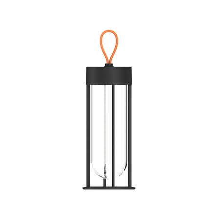 Lampe extérieur sans fil rechargeable In Vitro Unplugged LED métal verre noir / By Starck - Flos
